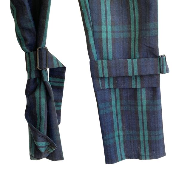 Y2k Tartan Trousers Like New, Belt Ankle, Size Medium - Picture 7 of 8